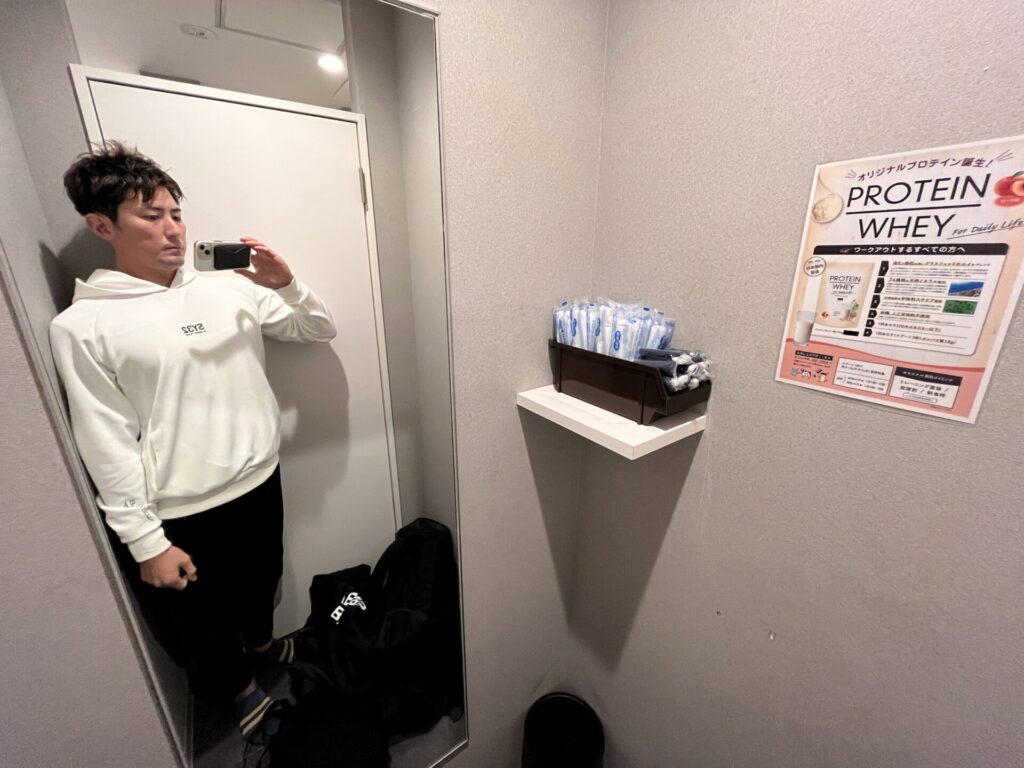 Evolv五反田店の更衣室